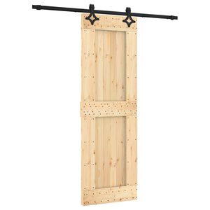 vidaXL Porte coulissante 70 x 210 cm Bois de pin massif (non trait&eacute;)