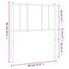 vidaXL T&ecirc;te de lit de remplacement m&eacute;tal blanc 90 cm