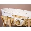 CHILDHOME Panier Mo&iuml;se raphia avec matelas et housse C&oelig;urs