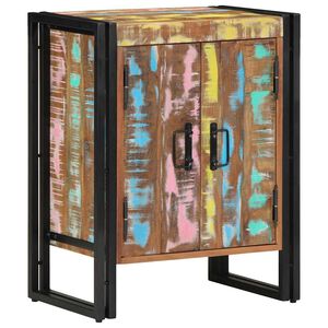 vidaXL Cabinet &agrave; chaussures Multicolore Bois massif de r&eacute;cup&eacute;ration