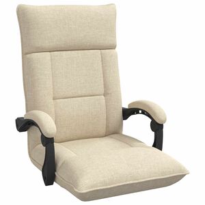 vidaXL Fauteuil de sol Cr&egrave;me 66 x 66 x 80 cm tissu