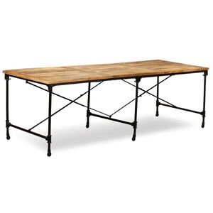vidaXL Table &agrave; manger Bois de manguier massif 240 cm