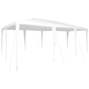 vidaXL Tente de f&ecirc;te Blanc 600 x 400 x 266 cm Poly&eacute;thyl&egrave;ne et acier
