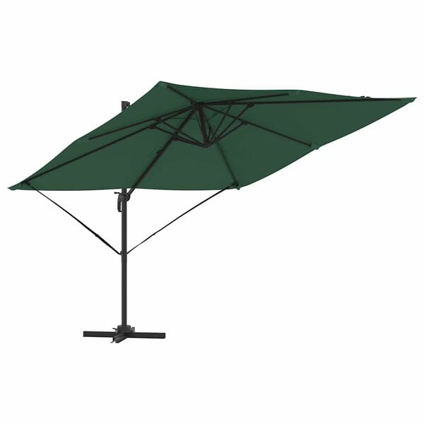 vidaXL Parasol Roma Vert 286 x 284 x 265 cm Aluminium et polyester