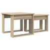 vidaXL Ensemble de tables basses 2 pcs Ch&ecirc;ne Sonoma Bois d'ing&eacute;nierie