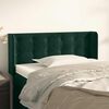 vidaXL T&ecirc;te de lit avec oreilles Vert fonc&eacute; 83x16x78/88 cm Velours