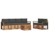 vidaXL Ensemble de canap&eacute;s d'ext&eacute;rieur 7 pc Naturel et Anthracite
