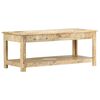 vidaXL Table basse peinte &agrave; main 110x50x45 cm Bois de manguier massif