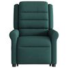vidaXL Fauteuil inclinable de massage &eacute;lectrique Vert fonc&eacute; Tissu