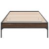 vidaXL Cadre de lit sans matelas ch&ecirc;ne marron 100x200 cm