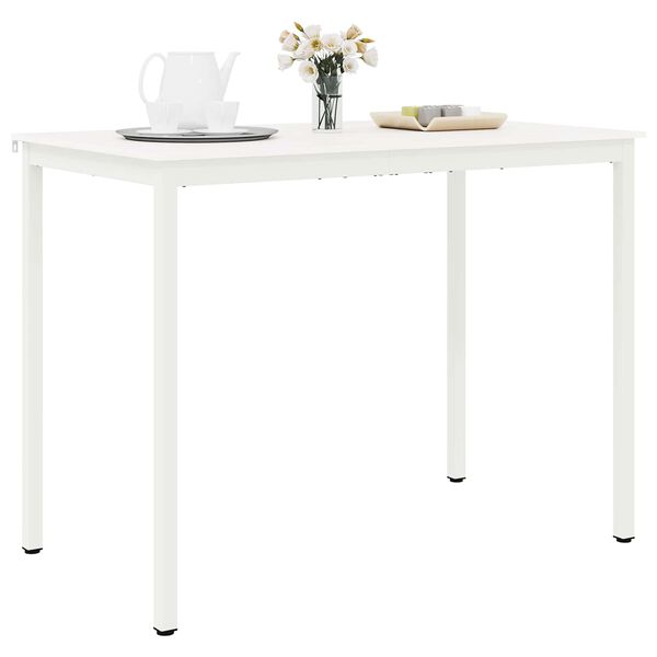 vidaXL Table de bar Blanc 110 x 55 x 105 cm Bois de pin massif