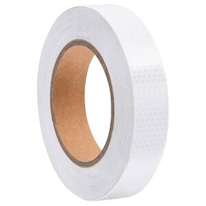 vidaXL Bande r&eacute;fl&eacute;chissante Blanc 2,5 cmx20 m PVC