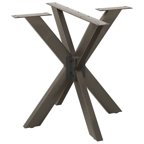 vidaXL Pied de table &agrave; manger en forme d'araign&eacute;e noir 85 x 85 x (72-73) cm en acier