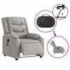 vidaXL Fauteuil de massage inclinable &eacute;lectrique gris nuage tissu