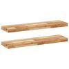 vidaXL &Eacute;tag&egrave;res flottantes 2 pcs 80x20x4 cm acacia massif &agrave; l'huile