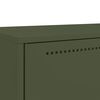 vidaXL Buffet haut vert olive 68x39 x111,5 cm acier