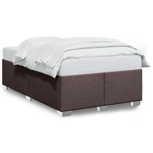 vidaXL Cadre de lit sans matelas marron fonc&eacute; 120x190 cm tissu