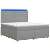 vidaXL Lit boxspring avec matelas Gris clair 140 x 190 cm Tissu