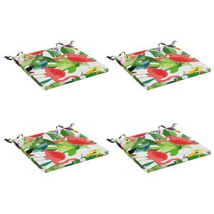 vidaXL Coussins de si&egrave;ge 4 pi&egrave;ces SOEST 4 pc 100 % polyester