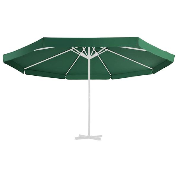 vidaXL Tissu de remplacement pour parasol d'extérieur Vert 515 cm