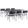 vidaXL Ensemble de salle &agrave; manger pour jardin 7 pcs Anthracite Acier