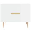 vidaXL Table basse blanc brillant 50x50x40 cm bois d'ingénierie