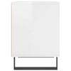 vidaXL Tables de chevet 2 pcs blanc brillant 40x35x50 cm