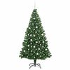 vidaXL Sapin de No&euml;l artificiel Vert 210 cm PVC, Acier et Plastique