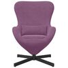 vidaXL Fauteuil &oelig;uf Pourpre 63 x 73 x 90 cm Velours
