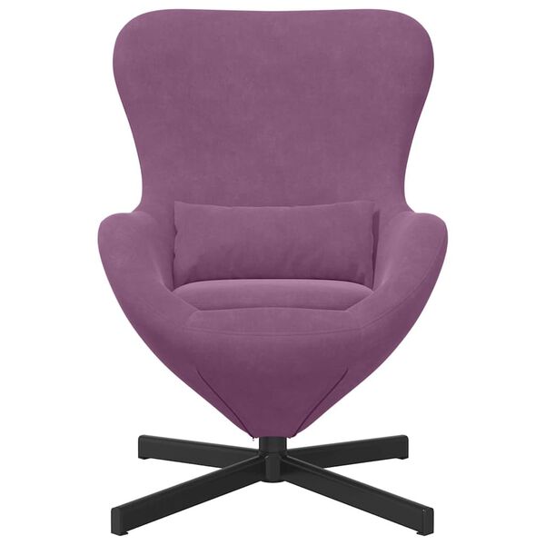 vidaXL Fauteuil &oelig;uf Pourpre 63 x 73 x 90 cm Velours