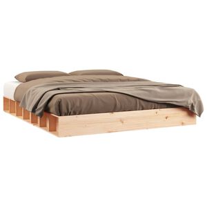 vidaXL Cadre de lit sans matelas 200x200 cm bois massif