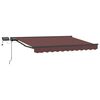 vidaXL Cadre de store manuel avec LEDs Marron et anthracite 3 x 2,5 m