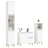 vidaXL Ensemble d'armoires salle de bain 3 pcs blanc bois d'ingénierie