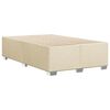 vidaXL Sommier à lattes de lit avec matelas Crème 120x200 cm Tissu