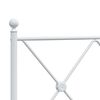 vidaXL T&ecirc;te de lit m&eacute;tal blanc 193 cm