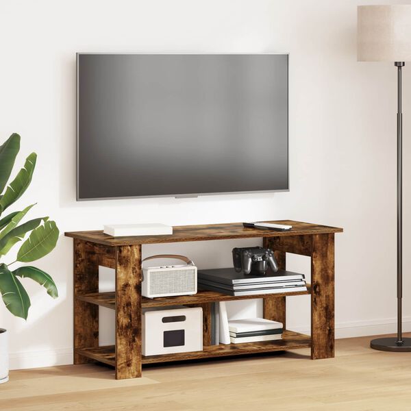 vidaXL Support de t&eacute;l&eacute;vision Ch&ecirc;ne fum&eacute; 100 x 40 x 50 cm