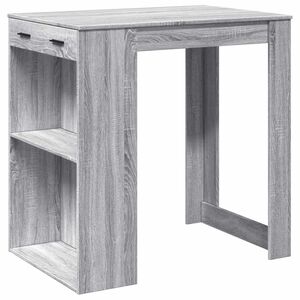 vidaXL Table de bar sonoma gris 102x70x103,5 cm bois d'ing&eacute;nierie