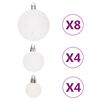 vidaXL Ensemble de boules de Noël 64 pcs Rouge et blanc
