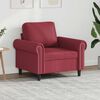 vidaXL Fauteuil Rouge bordeaux 60 cm Similicuir