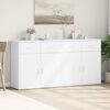 vidaXL Buffets 2 pcs blanc 79x38x80 cm bois d&rsquo;ing&eacute;nierie
