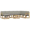 vidaXL Ensemble de canap&eacute;s d'ext&eacute;rieur 9 pc Blanc et gris clair