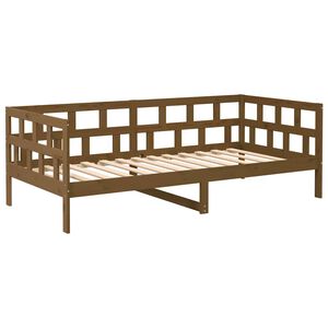 vidaXL Lit de jour sans matelas marron miel bois pin massif 80x200 cm