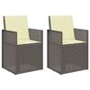 vidaXL Chaises de jardin salle &agrave; manger 2 pc Gris clair et Cr&egrave;me PP