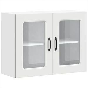 vidaXL Armoire murale de cuisine avec porte en verre Kalmar blanc