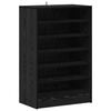 vidaXL Cabinet &agrave; chaussures avec &eacute;tag&egrave;re Ch&ecirc;ne noir 60 x 35 x 92 cm
