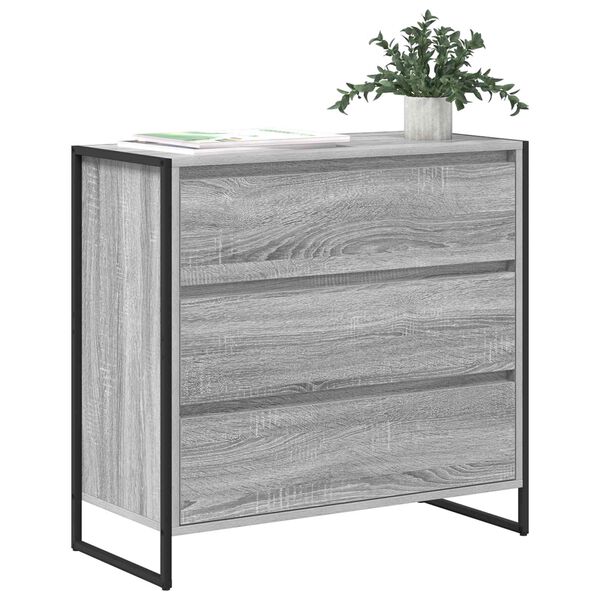 vidaXL Buffet Gris Sonoma 79 x 36 x 75.5 cm Bois d'ing&eacute;nierie