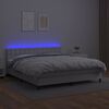 vidaXL Sommier &agrave; lattes de lit avec matelas et LED Blanc 160x200 cm