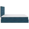 VidaXL Cadre de lit ottoman avec matelas bleu fonc&eacute; 180x200 cm velours
