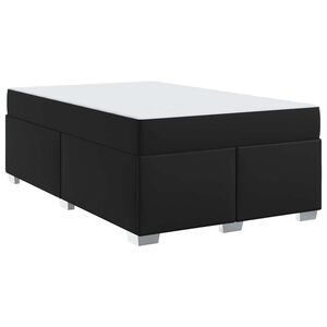 vidaXL Cadre de lit avec matelas Noir 120 x 200 cm tissu