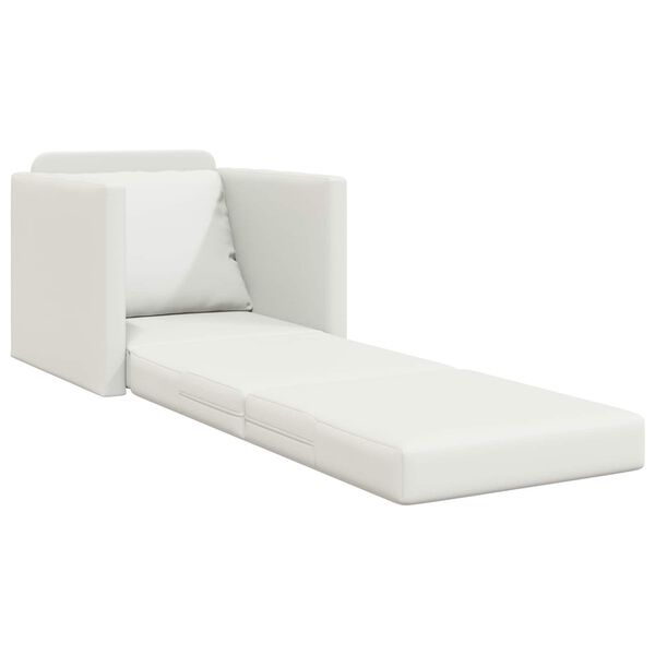 vidaXL Canap&eacute;-Lit 60cm Blanc Simili cuir